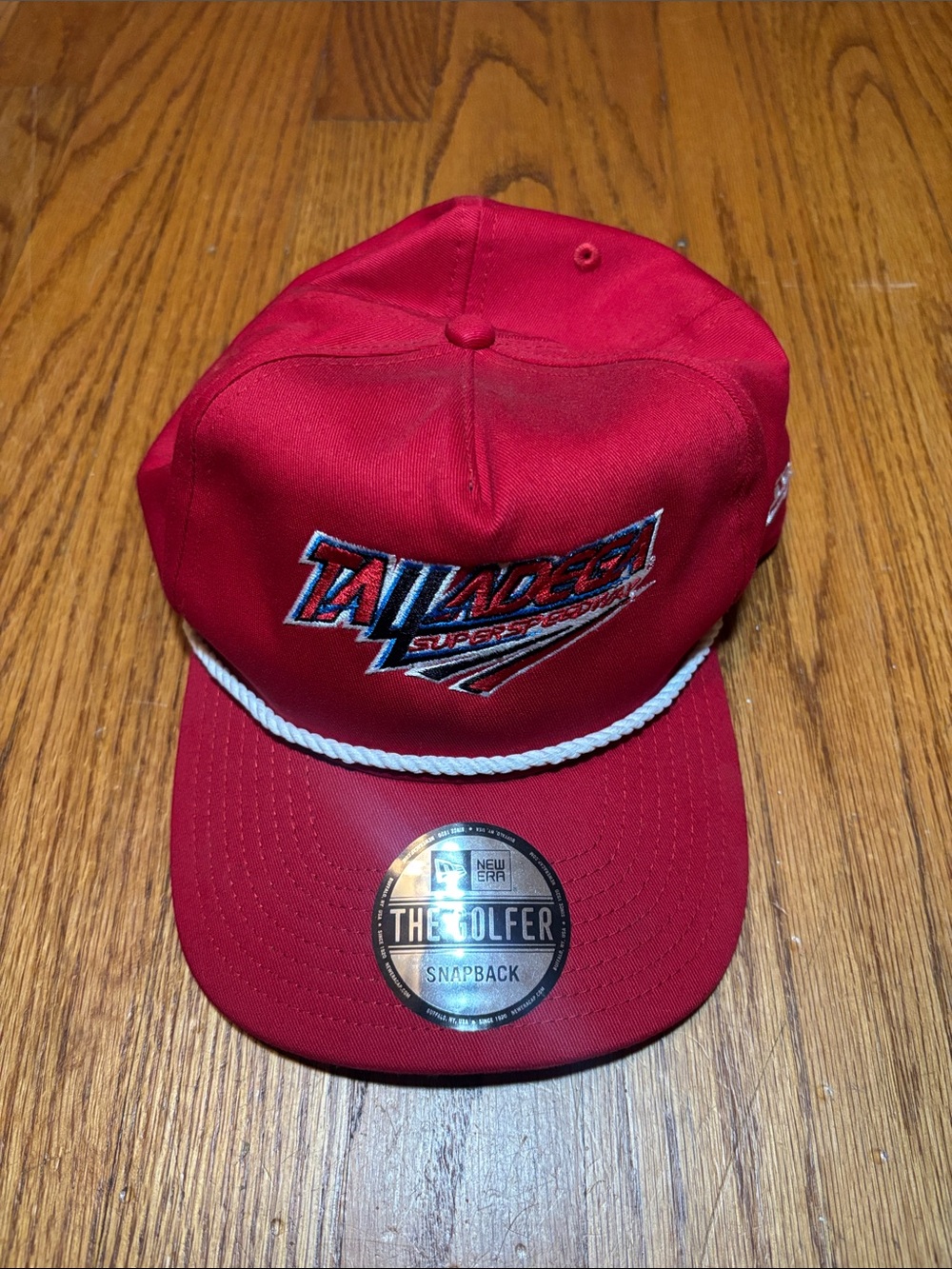 Talladega Superspeedway Rope Trim Red Snapback Hat